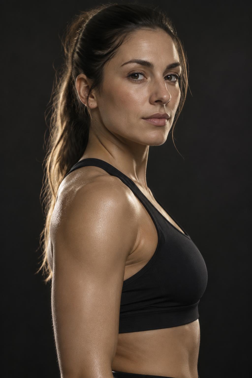 Woman following the SHARP routine